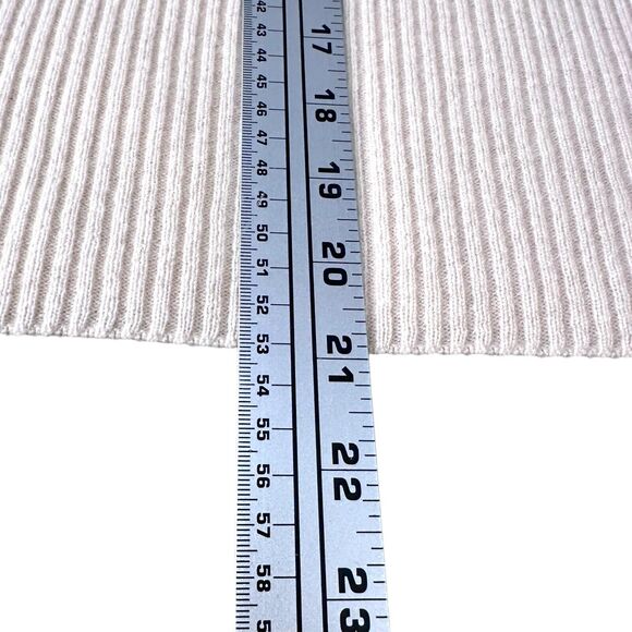 Reformation Cutout Shoulder Sweater Womens Large Cream 100% Cashmere Ribbed Knit - Picture 10 of 10